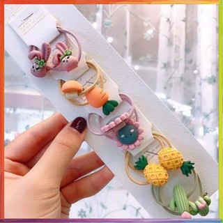 Vỉ 5 dây buộc tóc cho bé hình cực dễ thương