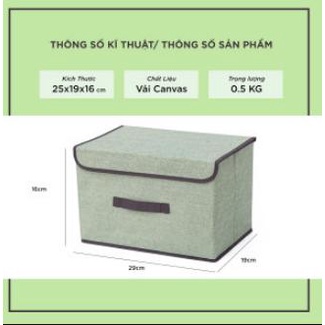 Combo hộp túi vải đựng đồ  thùng đựng quần áo đồ lót đồ chơi đa năng bằng vải cứng, có nắp đậy không cần tủ tiện dụng