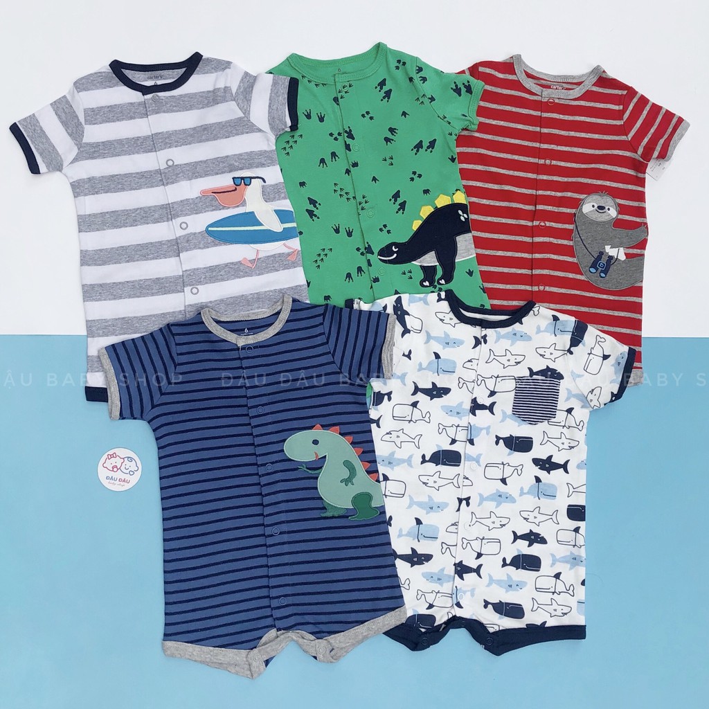 Body đùi Carter bé trai, body cộc tay, bodysuit đùi cotton cho bé trai 6-24m P1
