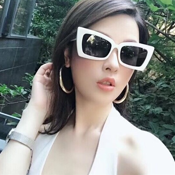 Kính râm Nam Nữ Hộp lớn Kính mát gọng vuông phong cách vintage Nữ sinh