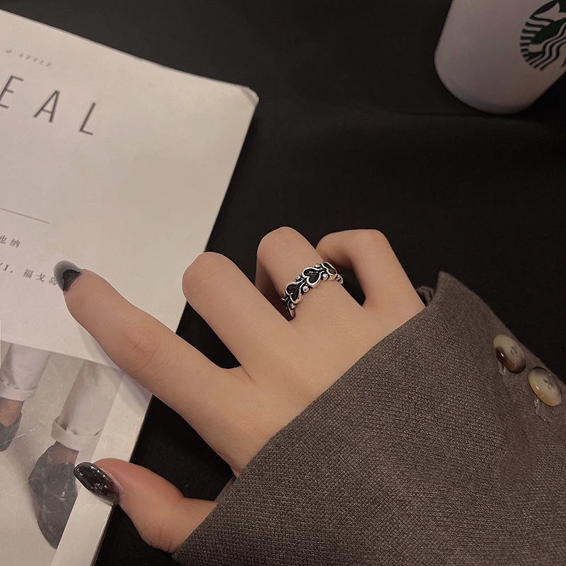 Nhẫn Hình Trái Tim Thời Trang Theo Phong Cách Hàn Quốc Dành Cho Nữ