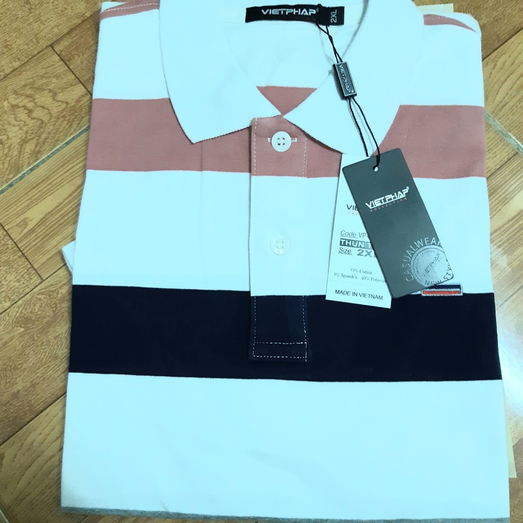 Áo thun nam sọc ngang trẻ trung Việt Pháp