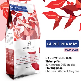 Cà phê nguyên chất Robusta Arabica Cà phê hạt/bột pha máy Heritage Hành trình H3678