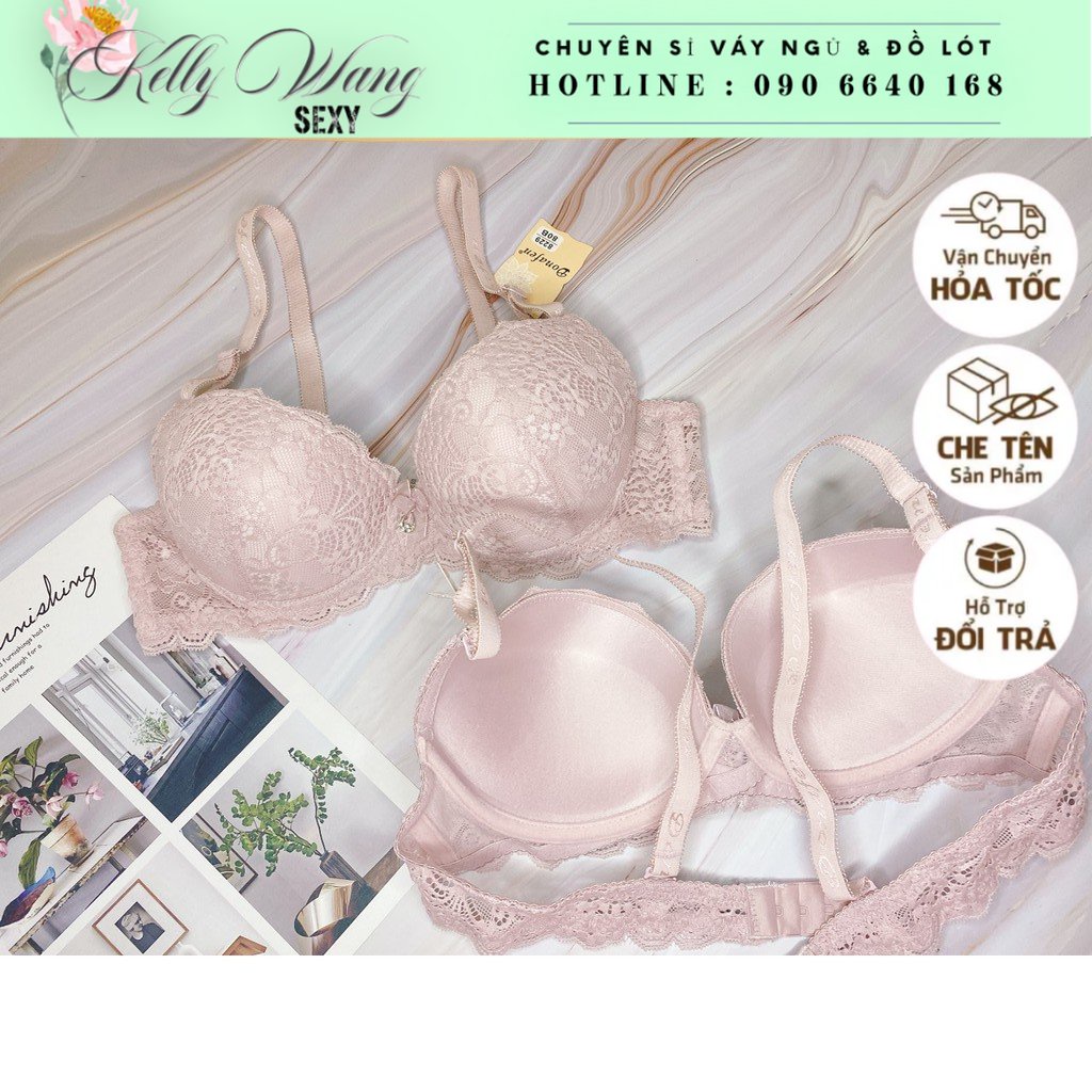 [size 36] Áo lót Su hoạ tiết dễ thương mút vừa Thông Hơi Nâng Ngực - Áo Ngực Thái Mút vừa siêu thoải mái-Kellywang