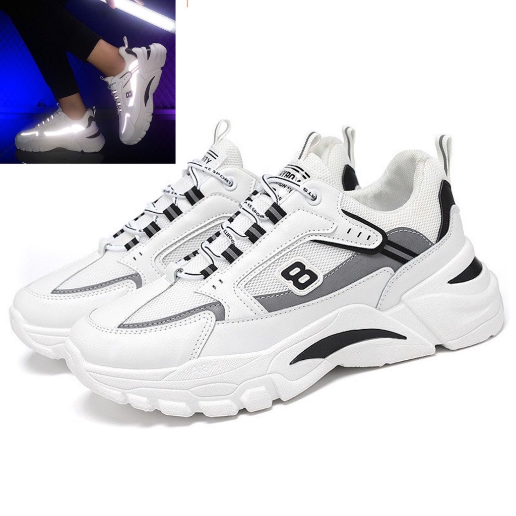 Giày nam đế độn tăng 5 cm chiều cao Phản Quang TP Siêu Phẩm mới