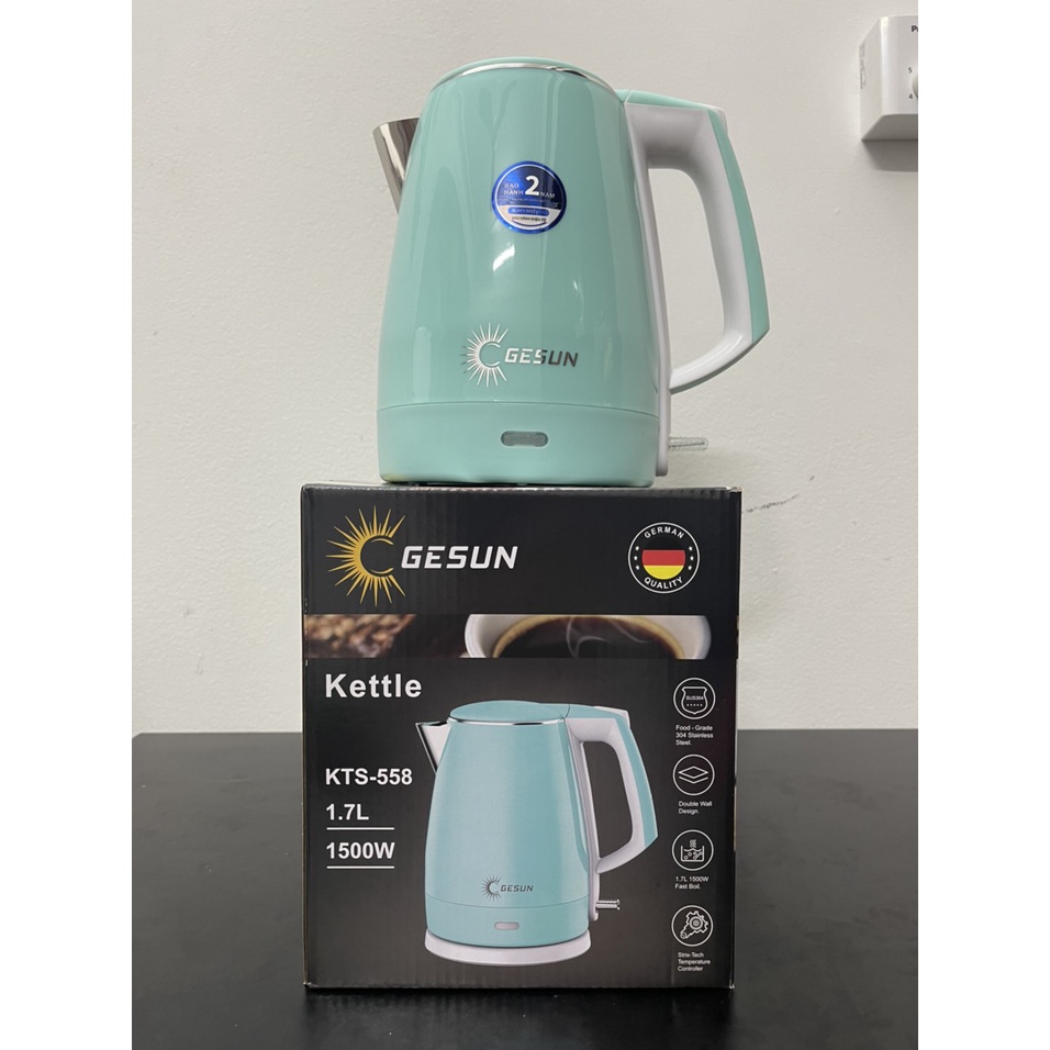 Ấm siêu tốc Gesun KTS 558- KTG 758, Dung tích1.8L cao cấp cách nhiệt chống giật, Công suất 1500W đun sôi nhanh chóng