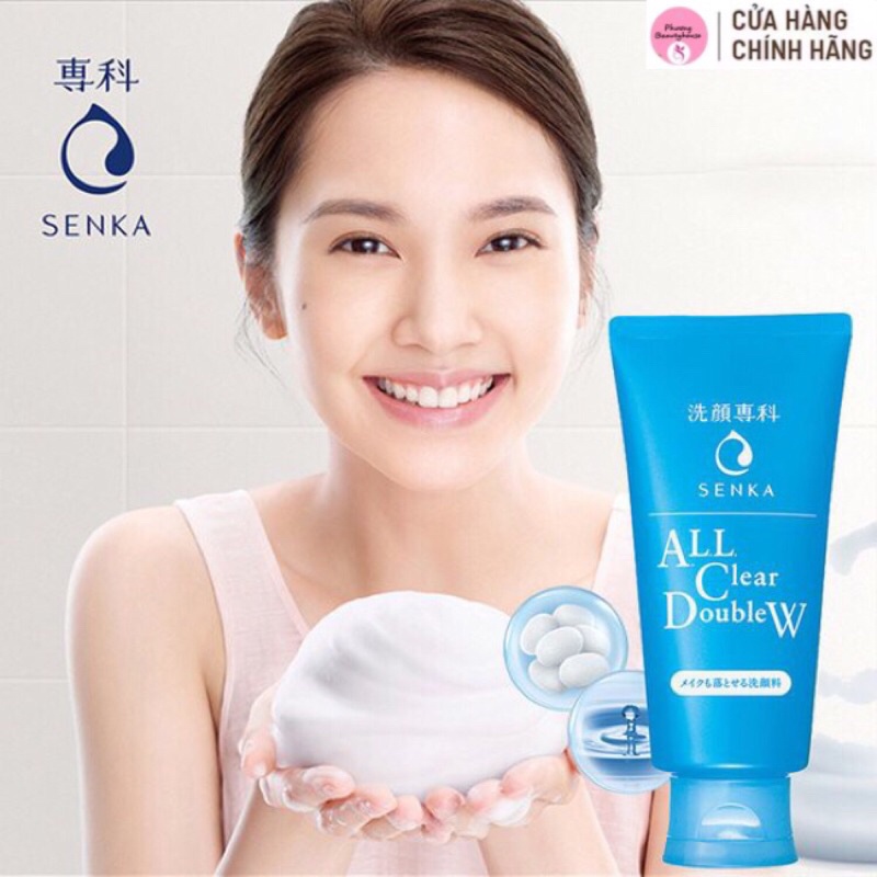 Sữa Rửa Mặt Tẩy Trang Senka All Clear Double W