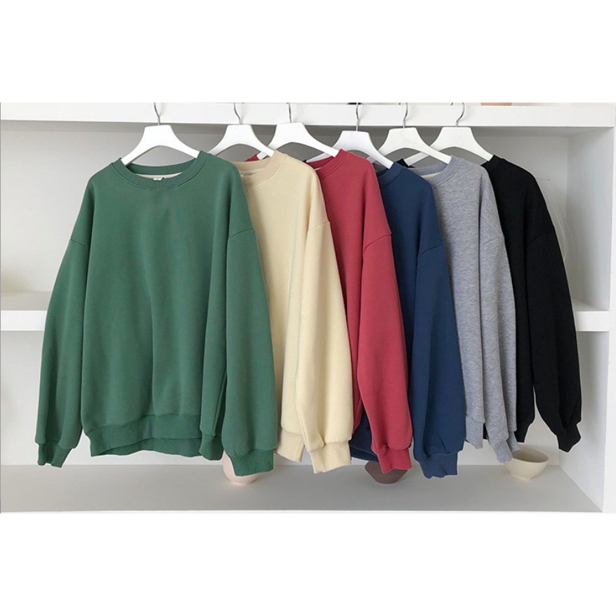 Áo Sweater Unisex Hàn Quốc form rộng chất xịn mặc thoáng mát