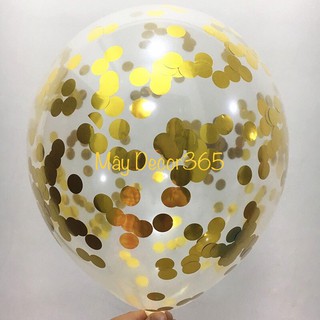 Set 10 Bóng Bay Trong Suốt Sequin 30Cm Trang Trí Tiệc Cưới Sinh Nhật Lớp Học Background Chụp Ảnh Tết