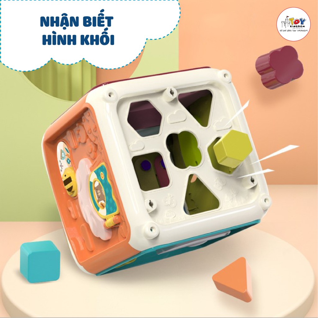 Đồ Chơi Âm Nhạc 6 Mặt Nhạc Tiếng Anh Woa Toys Có Đàn, Trống, Thả Hình Khối Dành Cho Bé từ 6 Tháng