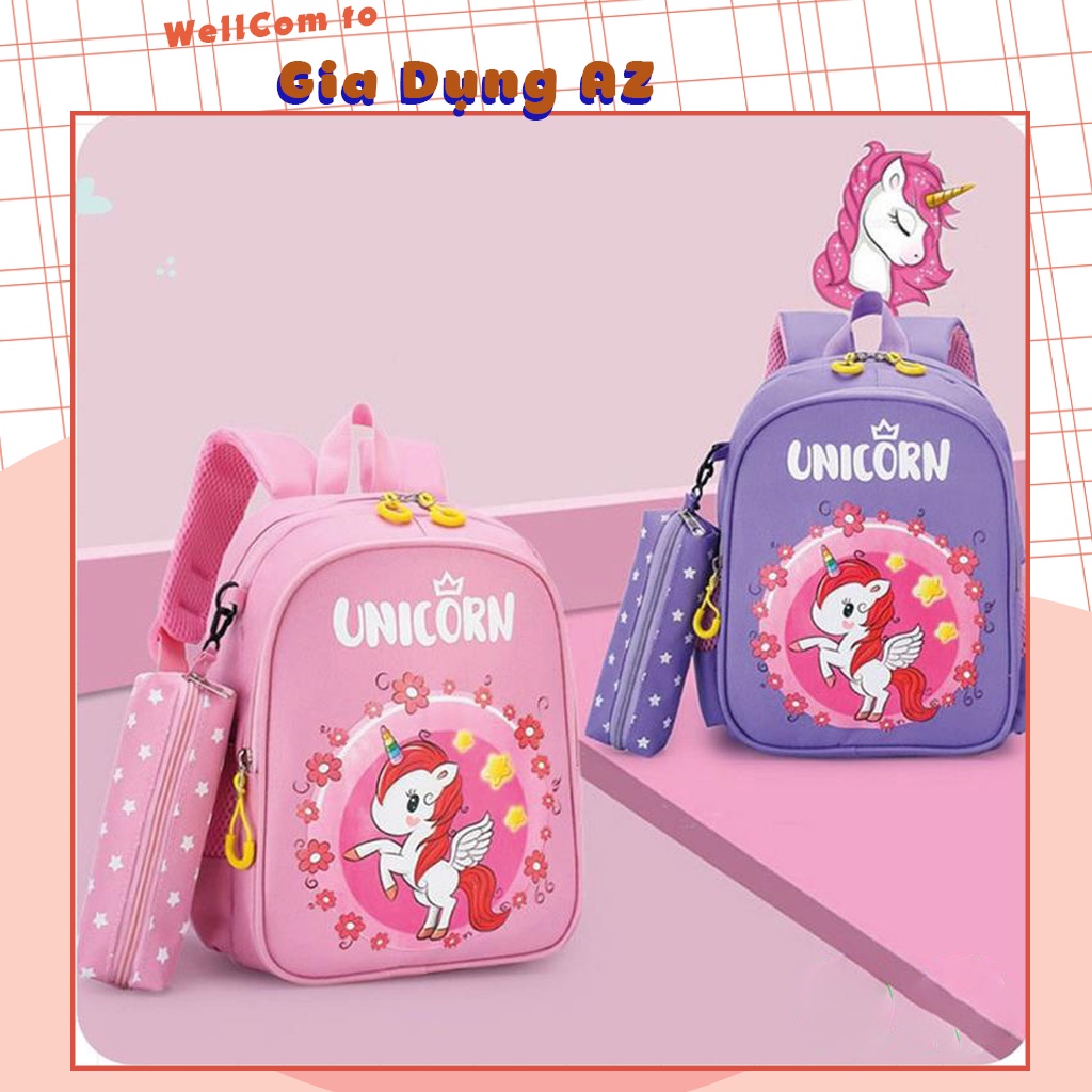 Balo đi học nam nữ balo đi học cho bé dễ thương cute chống nước cho các bé mẫu giáo cấp 1 tặng kèm hộp bút AZSF924