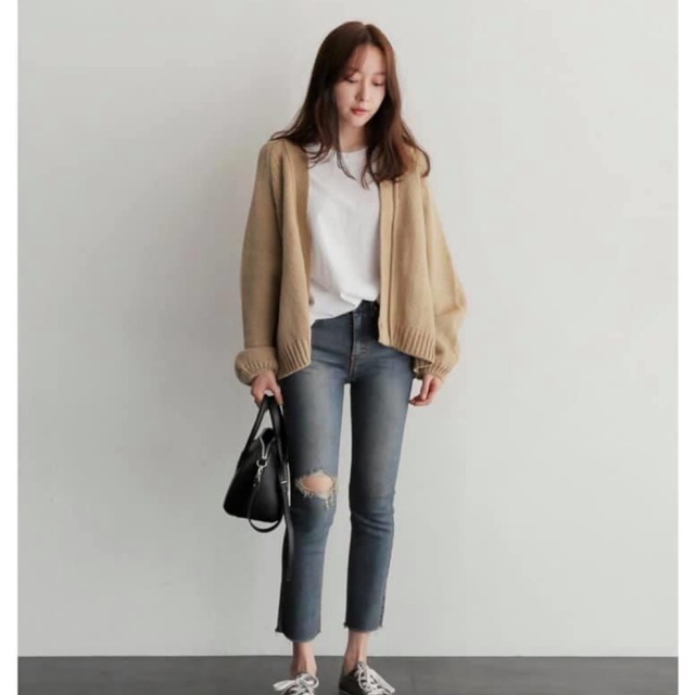 [Mã FAXANH1505 giảm 10K đơn 50K] Áo khoác len cardigan