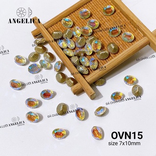 [Đá Nail] Set 5 viên đá hình ovan cao cấp trang trí móng