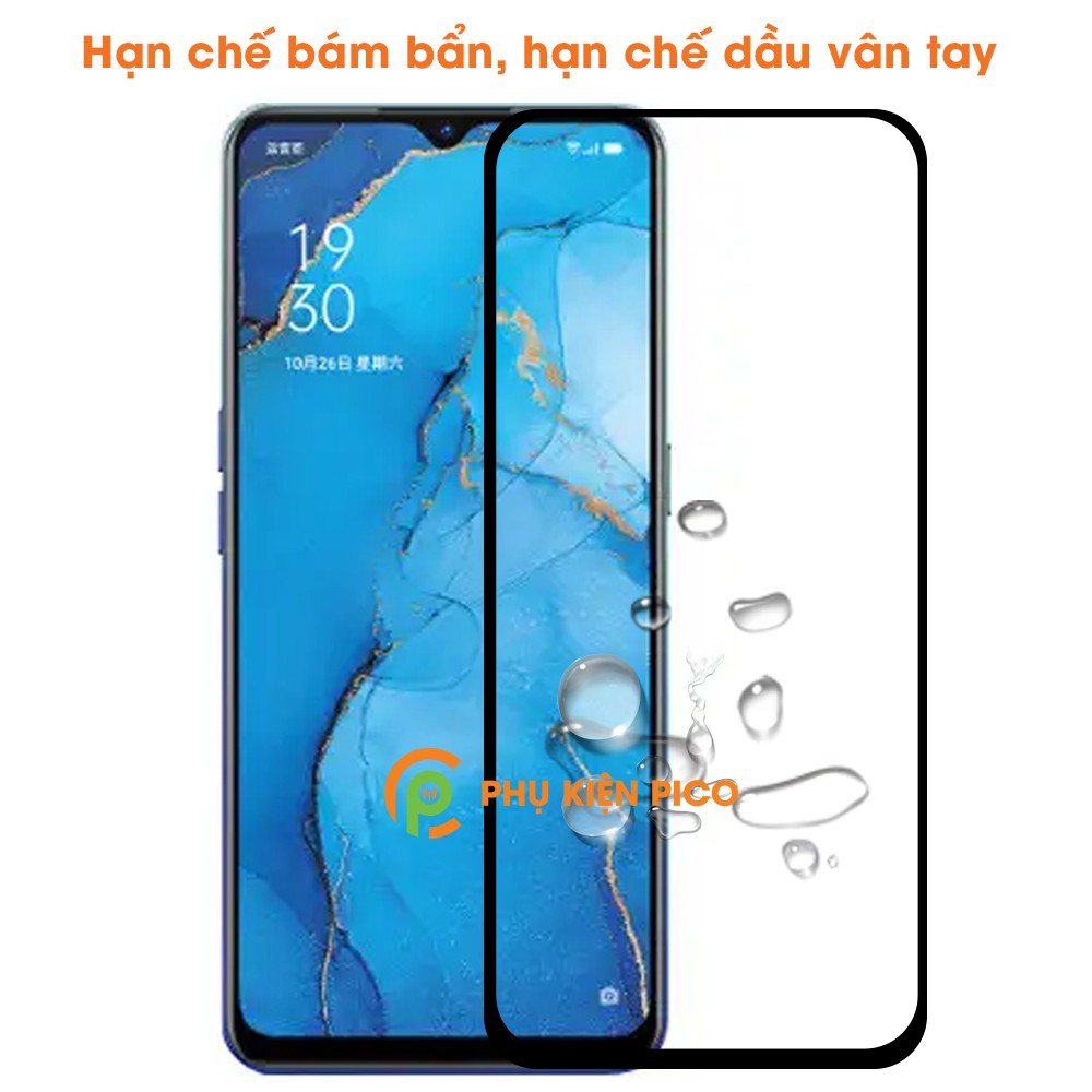 Cường lực Reno 3 viền đen siêu mỏng độ cứng 9H full màn hình - Dán màn hình Oppo Reno 3