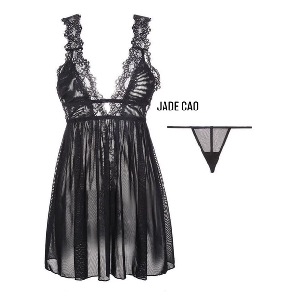 VÁY NGỦ VOAN CỔ V HỞ V3 BIG SIZE