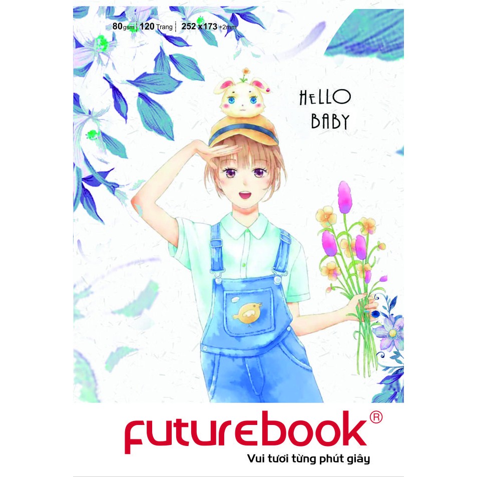 Tập Sinh Viên Hello Baby Futurebook - Ô Ly Kẻ Ngang 200 Trang (25.2x17.3cm)