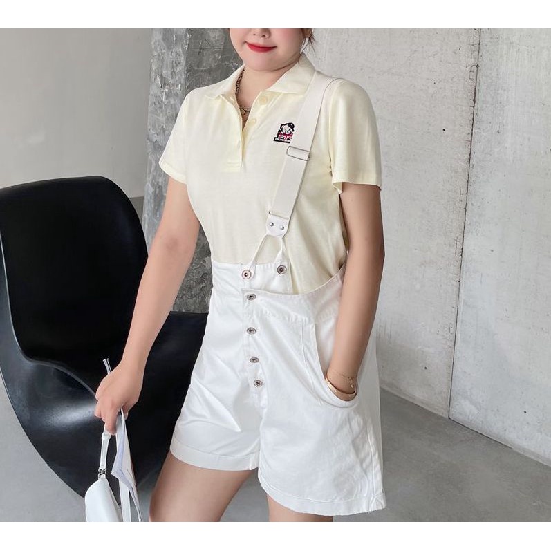Áo PoLo NAm Nữ Chất Thun Mát Mẻ Có Cổ Form Rộng In Chú Gấu Vương Quốc Anh Dễ Thương Phong Cách Hàn Quốc Trẻ Trung TTQ205