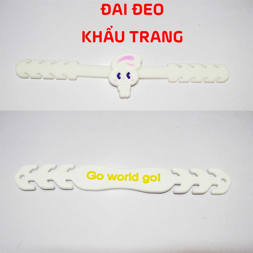 Đai đeo khẩu trang bảo vệ vành tai chống đau tai, đeo sau gáy màu trắng nhiều họa tiết đẹp khác nhau