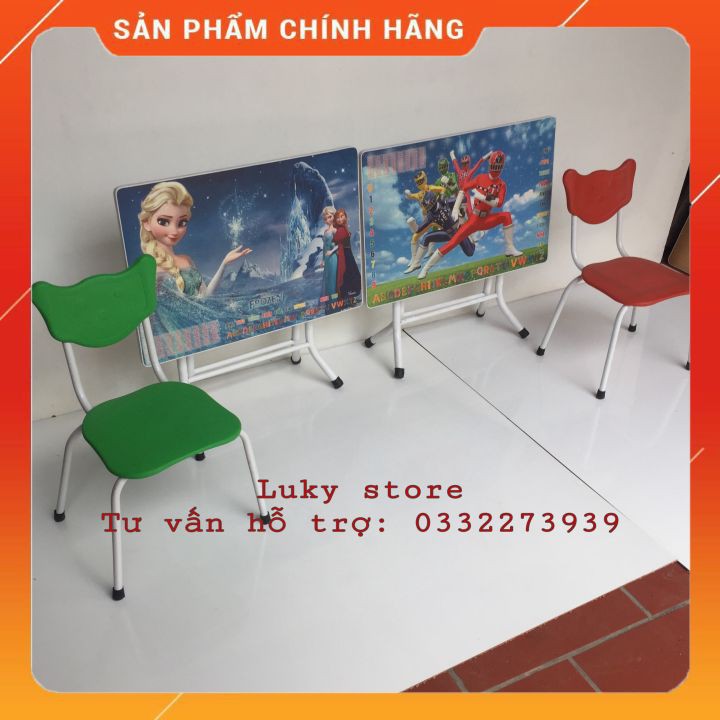 Bộ bàn làm việc học tập chân cao gấp gọn dành cho học sinh sinh viên kèm ghế (FREE SHIP)