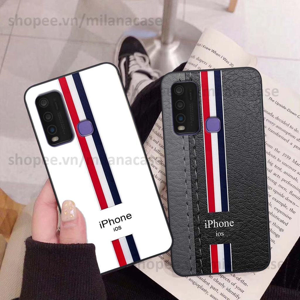 Ốp Vivo Y30 / Y50 in giả da phong cách thể thao, cá tính, thời trang