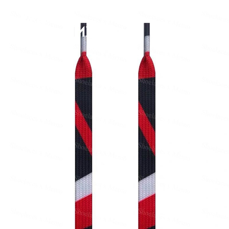 Dây Giày Phối Màu Đỏ Đen Trắng- Dây Custom Nike White Varsity Red Black