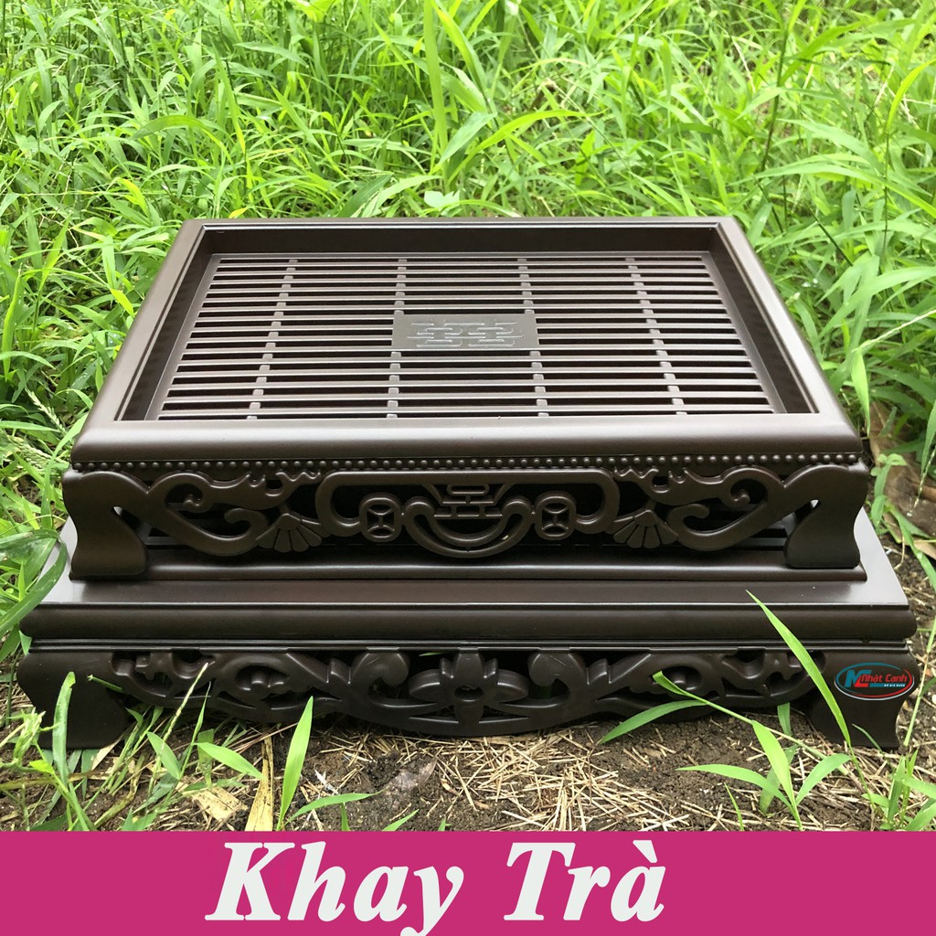 [Mã LIFE10K1504 giảm 10K đơn 20K] Khay trà nhựa giả gỗ Cao cấp các loại của nhựa Song Long | BigBuy360 - bigbuy360.vn