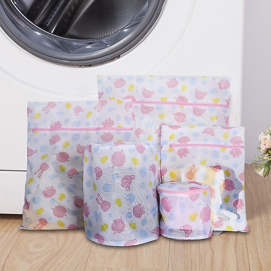 Sét 5 túi lưới giặt quần áo,đồ lót đủ kích thước, bộ 5 túi giặt máy giặt bảo vệ quần áo cao cấp tiện lợi