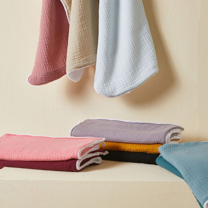 Set 10 Khăn Lau Nước Bọt Vải Cotton Mềm Thấm Hút Tốt Cho Bé