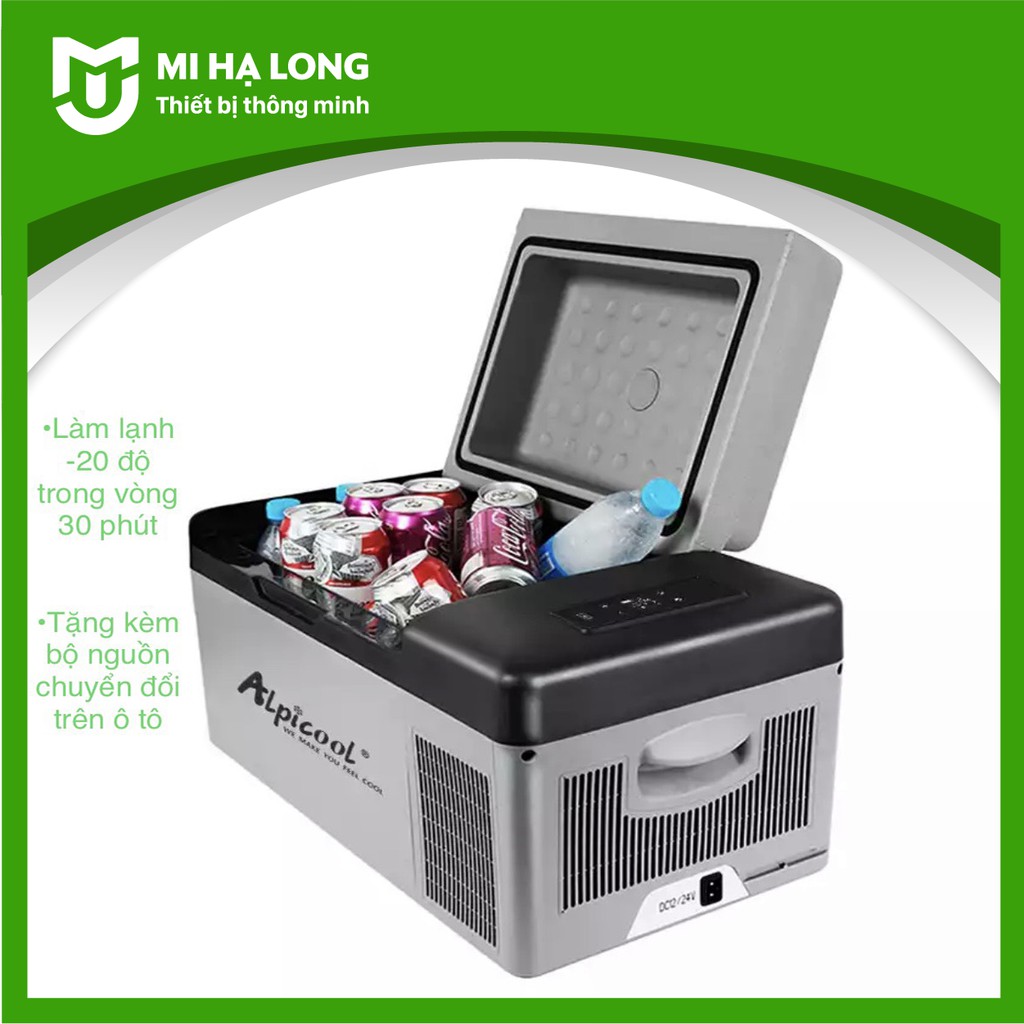 Tủ lạnh mini ô tô Alpicool C20 làm mát, làm đá nhanh - Tủ lạnh mini ô tô làm lạnh nhanh đến -20 độ C