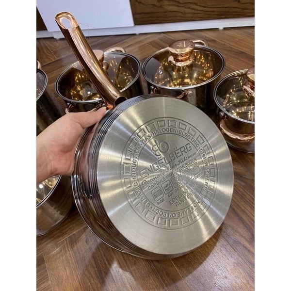 Bộ Nồi Đức 6 Món 12 Chi Tiết, Đáy 5 Lớp Dày Dặn