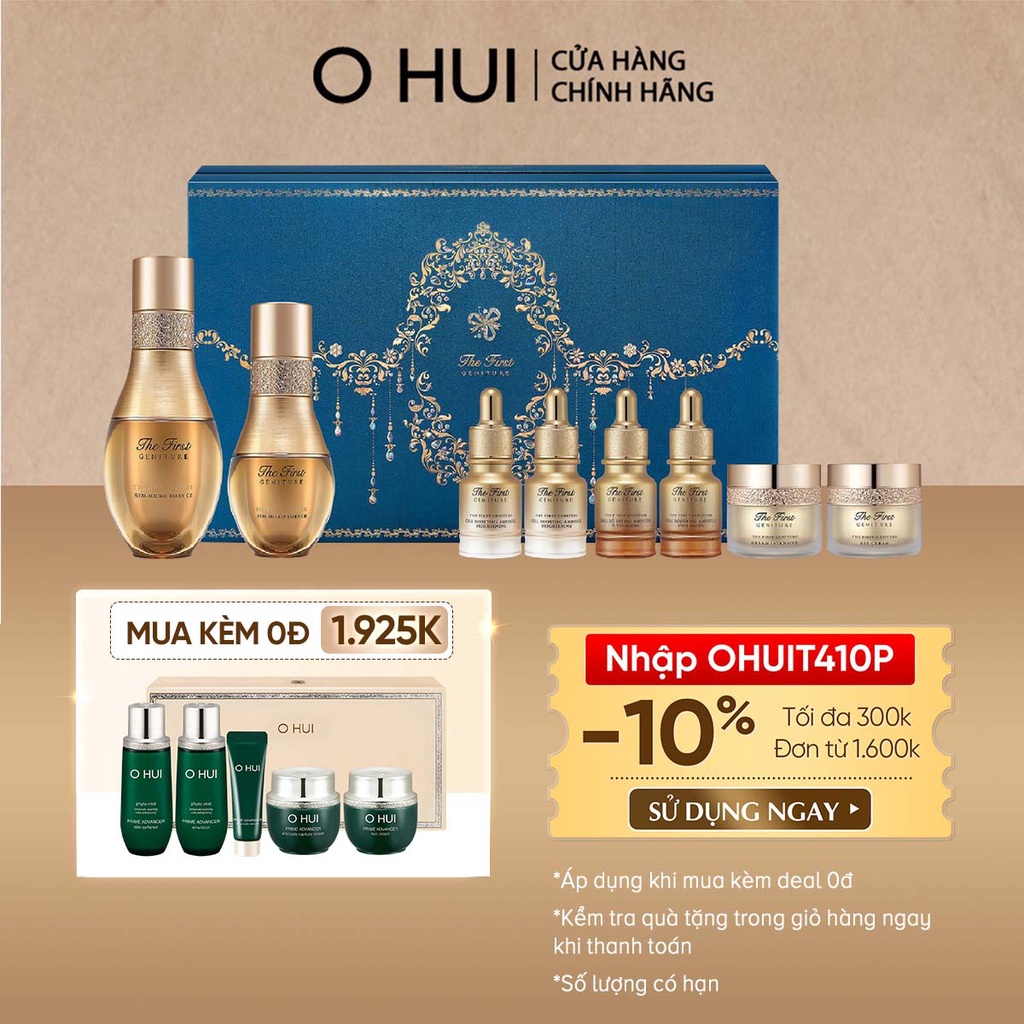 [Mã COSLUX04 giảm 120K]Bộ tinh chất chống lão hóa toàn diện O HUI The First Geniture Sym-Micro Essence 2pcs Set