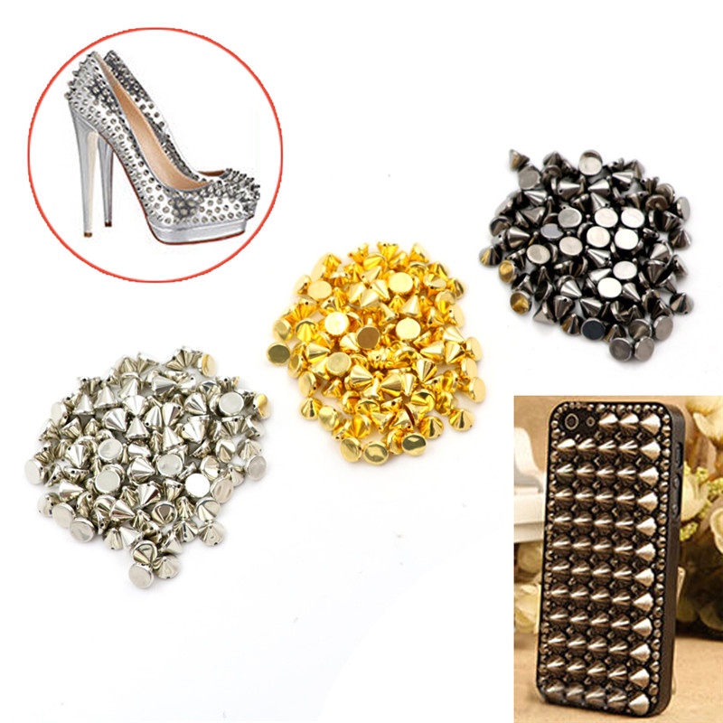 Bộ 100 đinh tán đầu tròn 10mm làm đồ thủ công