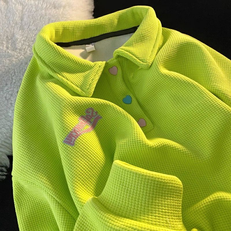 Áo sweater cổ bẻ dài tay Saffnoveny 🌲