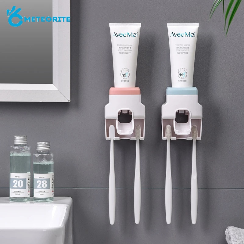 Dụng Cụ Lấy Kem Đánh Răng 2 Trong 1 Gắn Tường Tiện Dụng