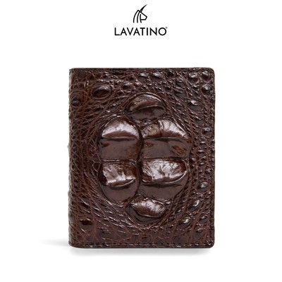 Ví Nam Da Cá Sấu Vân Gù 2 Mặt Cao Cấp Lavatino 04