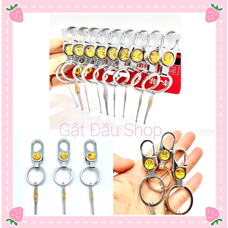 Móc Chìa Khoá Cao Cấp Móc Chìa Khoá Đa Năng Móc Chìa Khoá Xe Máy Có Ngoáy Tai Bằng Thép Không Gỉ