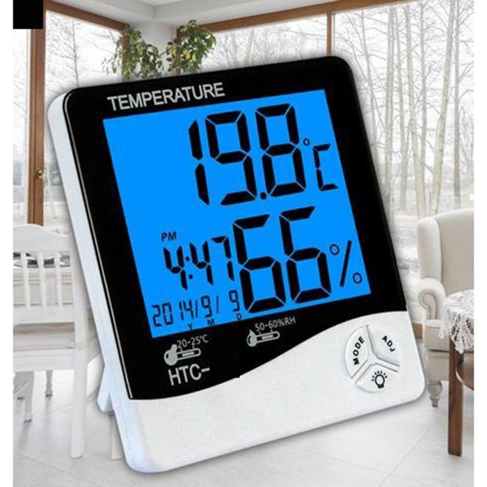 Đồng hồ để bàn có đo nhiệt độ độ ẩm