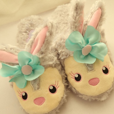 Dép bông đi trong nhà bằng cotton mềm mại phong cách dễ thương cho nữ