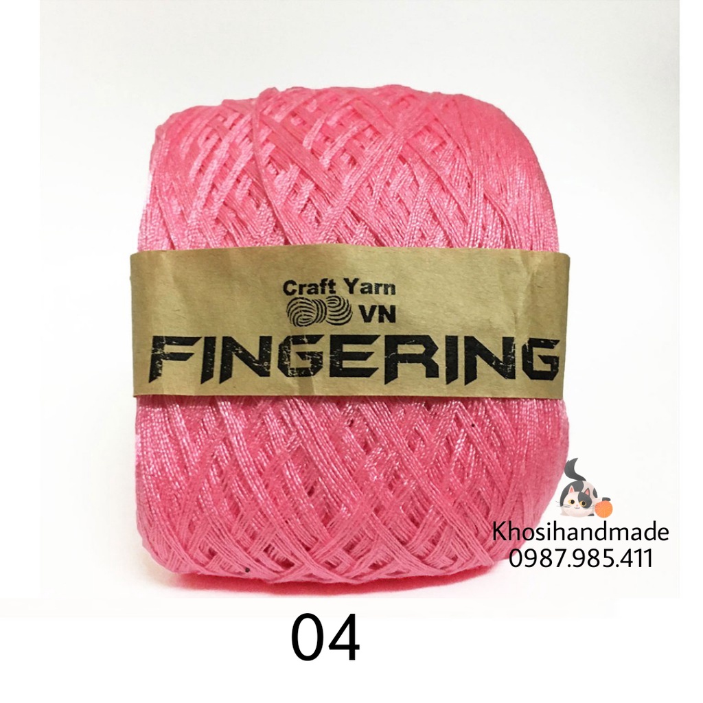 Sợi Cotton Bóng Fingering 100gram ( Đủ bảng màu từ 01 đến 95)