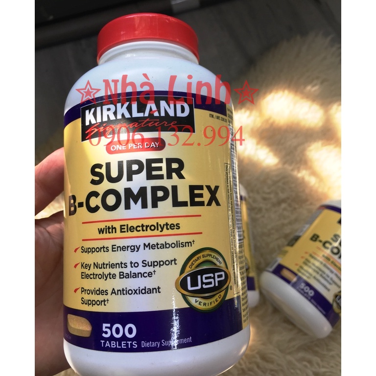 VITAMIN B 500 VIÊN - Vitamin tổng hợp Super B Complex KIRKLAND