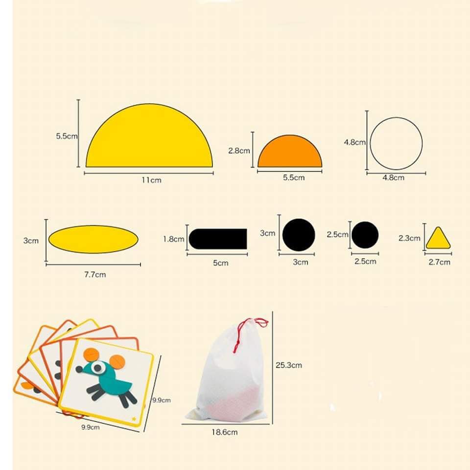 Bộ Đồ Chơi Ghép Hình Gỗ Các Con Vật Montessori Cú Mèo