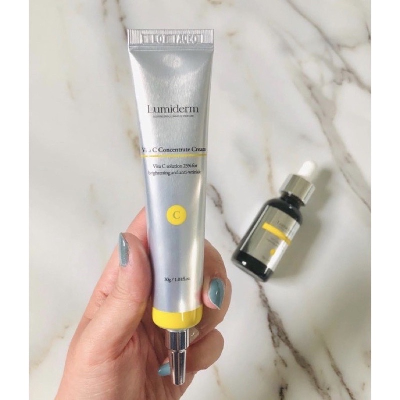 Tinh chất và kem dưỡng vitamin C 25% lumiderm trắng da xoá thâm nám