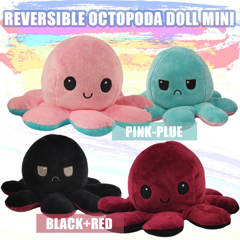 [Mua 5 & giảm 2%] 20CM Reversible Octopus two color Bạch tuộc nhồi bông cảm xúc joyfeel