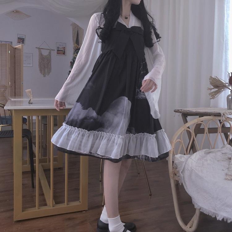 Đầm Lolita Lưng Cao Đính Nơ Chất Liệu Mềm Mại Phong Cách Retro Trung Hoa Cho Nữ | BigBuy360 - bigbuy360.vn