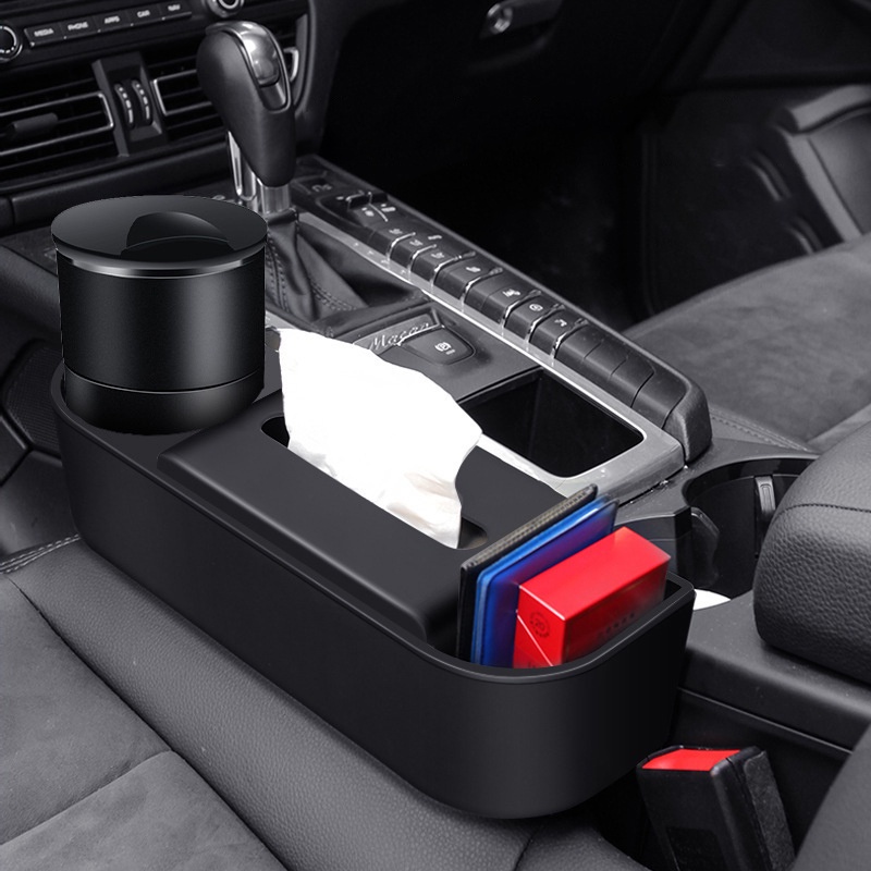 Hộp đựng đồ BLALION gắn khe hở ghế ngồi xe hơi 3 trong 1 có giá giữ điện thoại và cốc nước đa năng