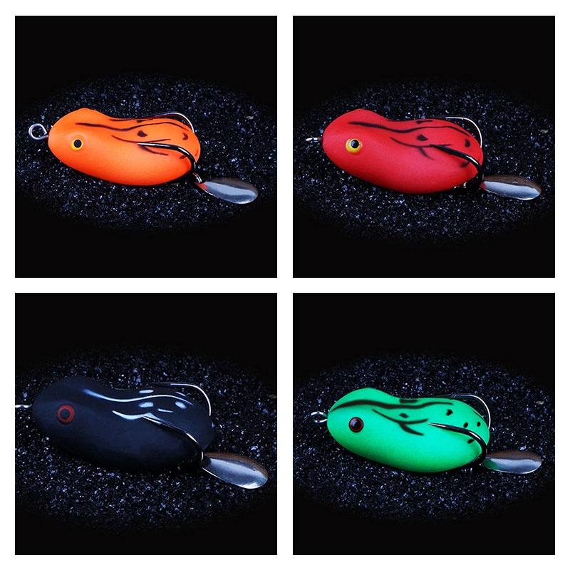 Mồi Câu Cá Giả 4.5cm/7g 5cm/12g  Mồi câu cá giả hình ếch Bằng Nhựa Cứng Có Móc Câu 0.5-1.5m mồi câu cá tầng nước trên.