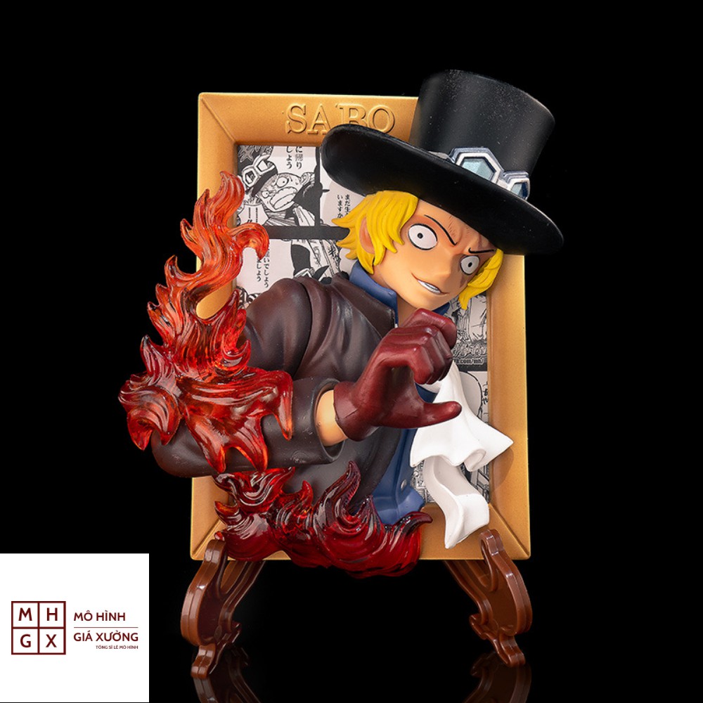 Mô hình One Piece Khung Ảnh 3D Sabo  siêu ngầu cao 12cm + đồ tặng kèm, figure mô hình one piece , mô hình giá xưởng