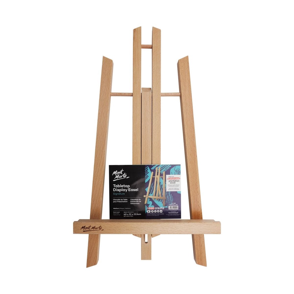 Giá Vẽ Gỗ Để Bàn Mont Marte MEA0014 - 40x22x23.5cm - Tabletop Display Easel Signature - Medium