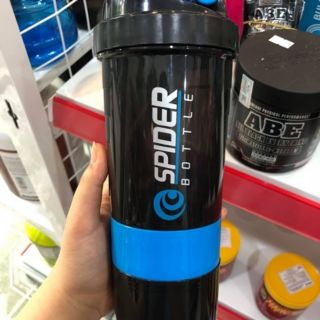 Bình Lắc Shaker Cho Người Chơi Thể Thao, Tập Gym/Pha Sữa SPIDER Thiết Kế 3 Ngăn Riêng Biệt, Tiện Lợi