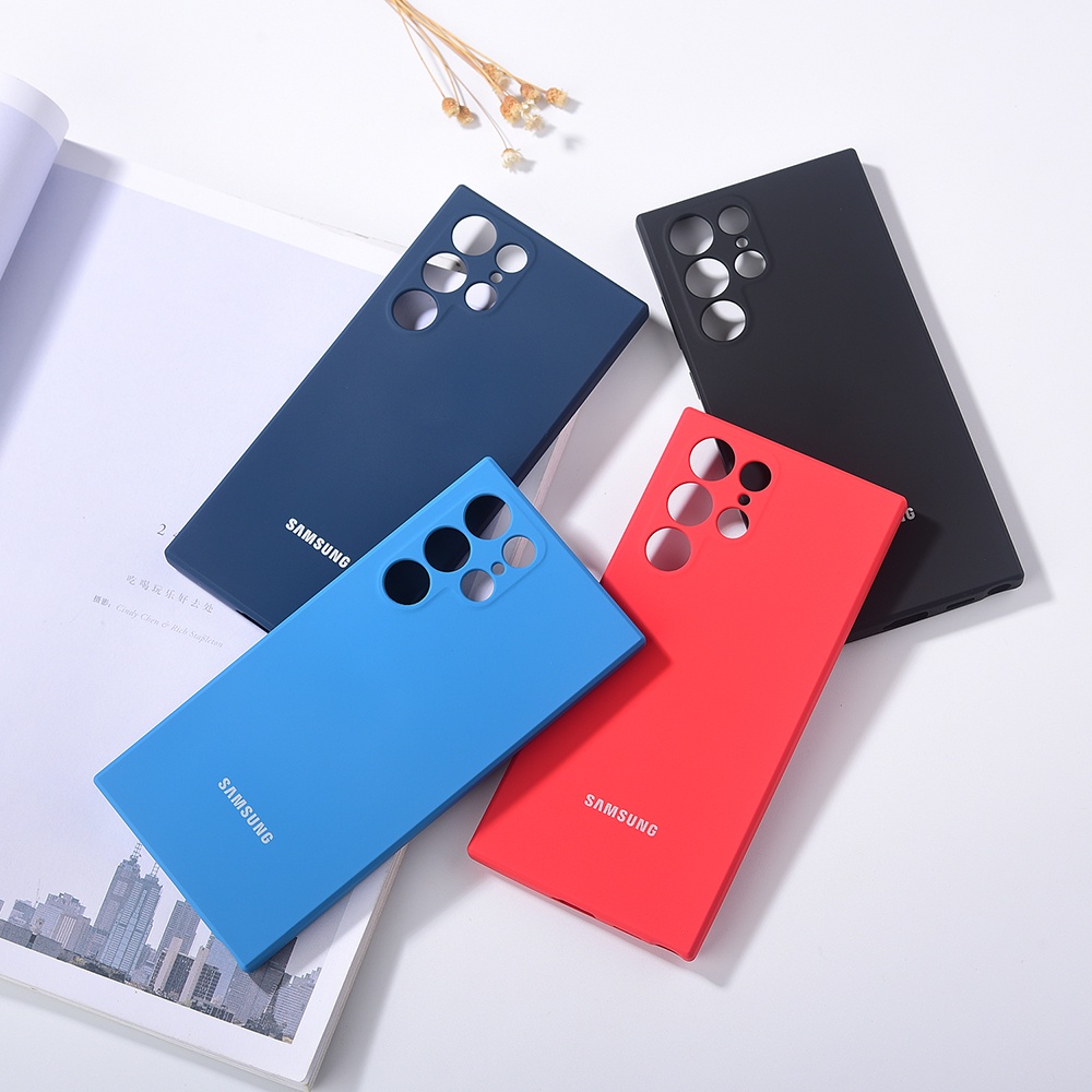 Original Samsung Galaxy A03 164 A03S A22 A51 M40S M32 F22 S21FE S22 / S22 Plus / S22 Ultra Liquid Silicone Case